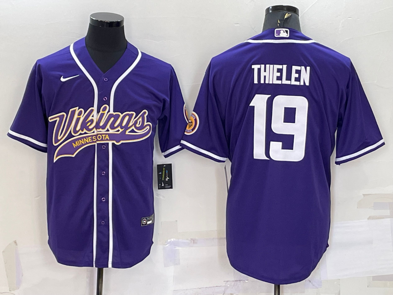 Men's Minnesota Vikings Adam Thielen #19 Purple Jersey Joint Edition